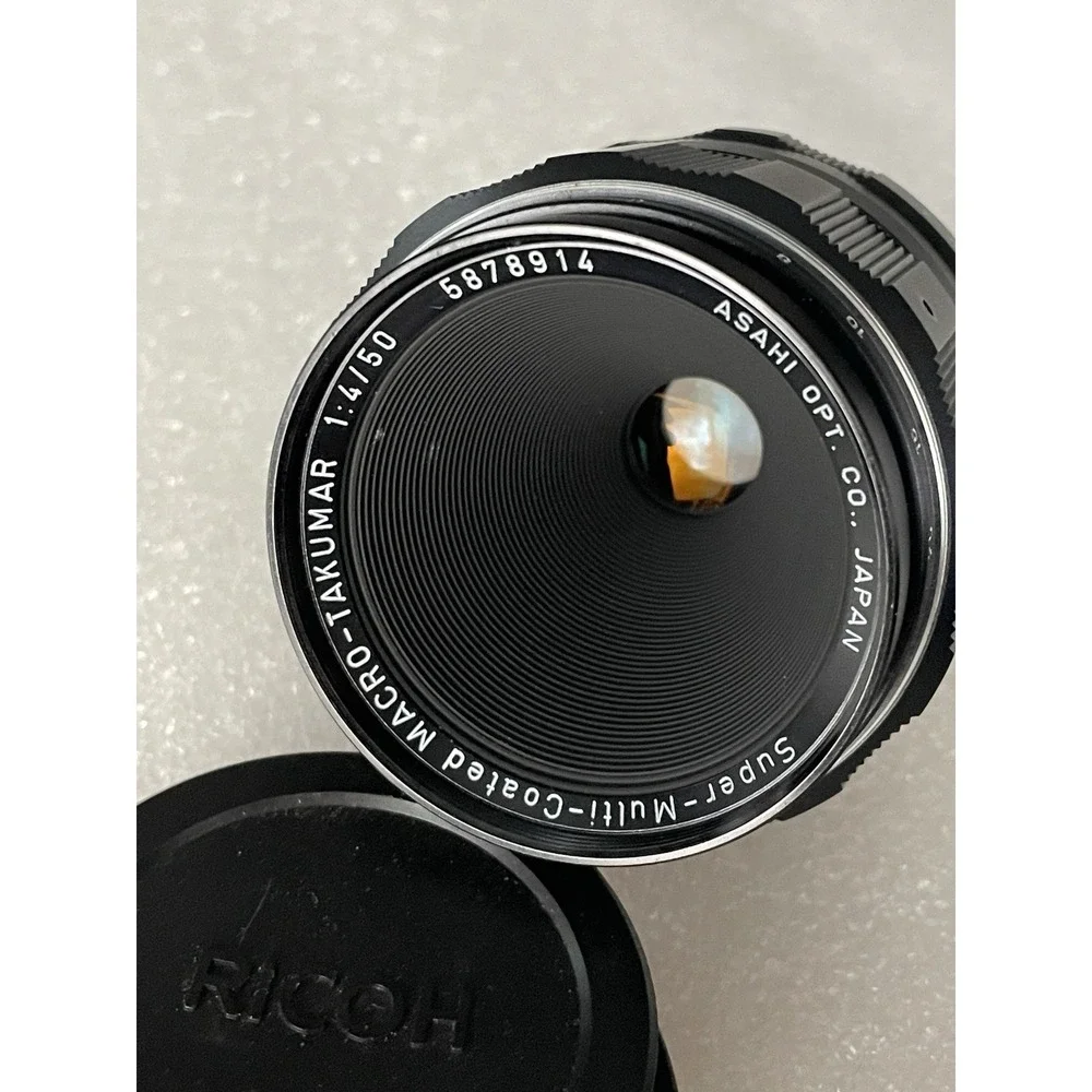 Asahi Macro-Tacumar 1:4/50 Super-Multi-Coated Lens + Pentax K Mount Adapter
